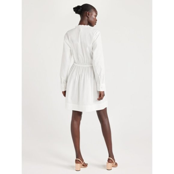 Free Assembly Women’s Ruffle Neck Mini Dress, Sizes XS-XXXL-White - Picture 5 of 5